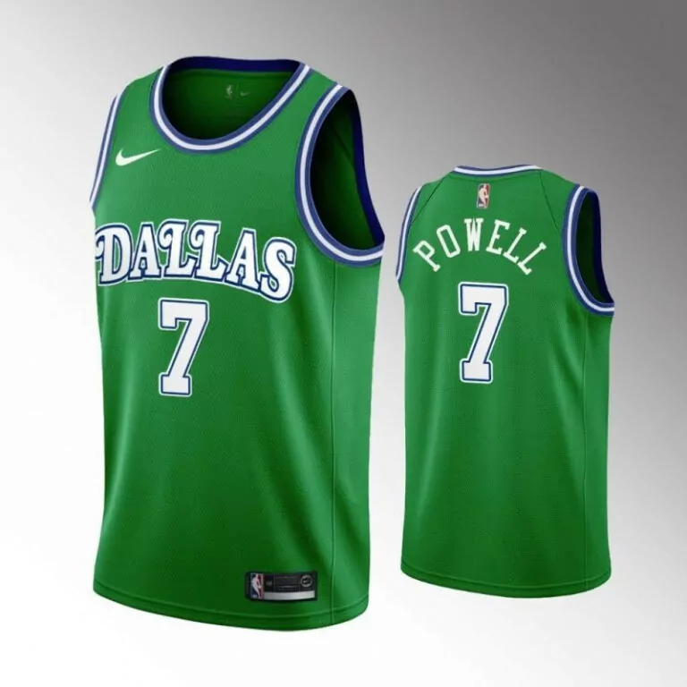 Custom Dallas mavericks dwight powell 7 2020 nba new arrival green jersey 4467
