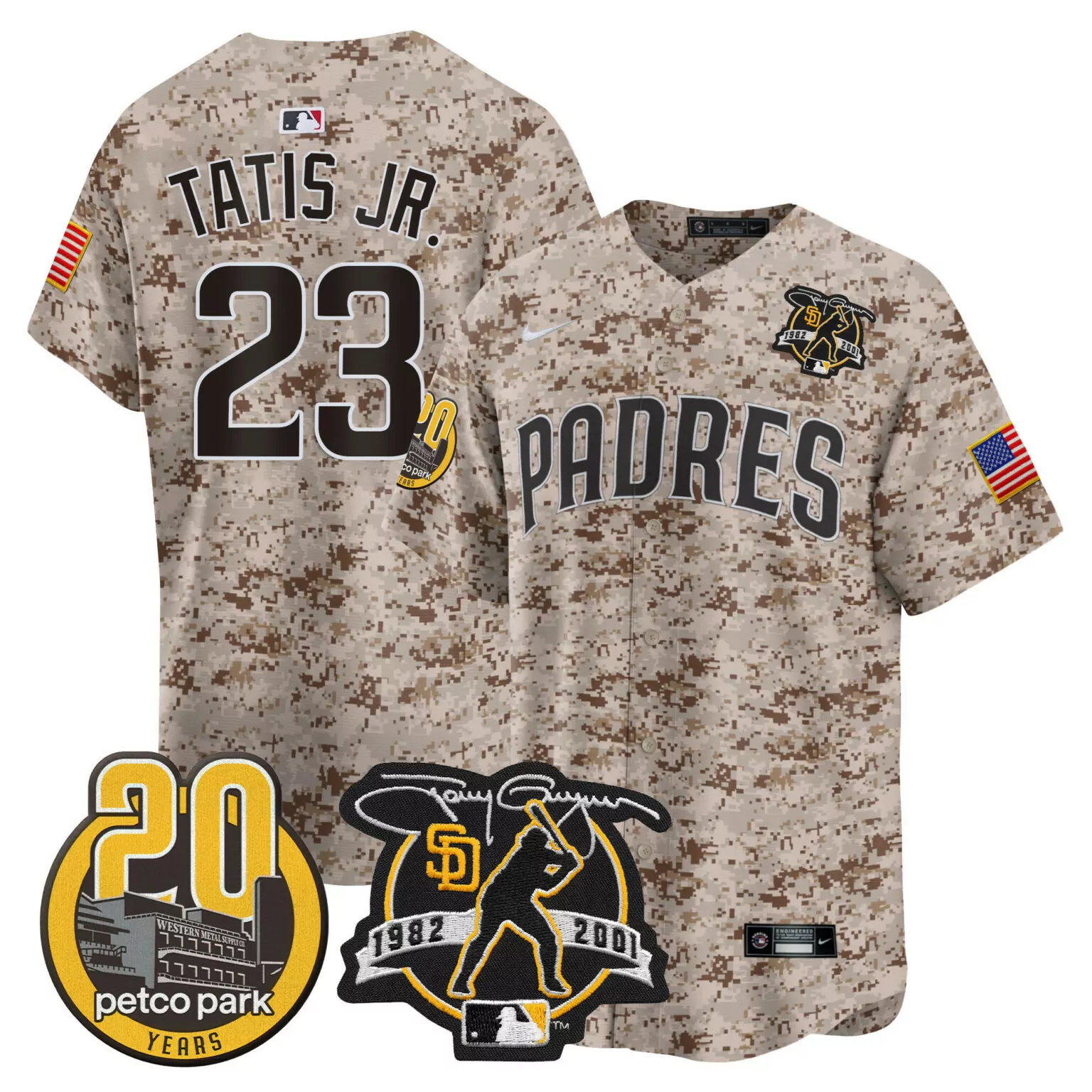 Customizable Desert fernando tatis jr san diego padres for peter petco park 20th patch usmc jersey all stitched 2696