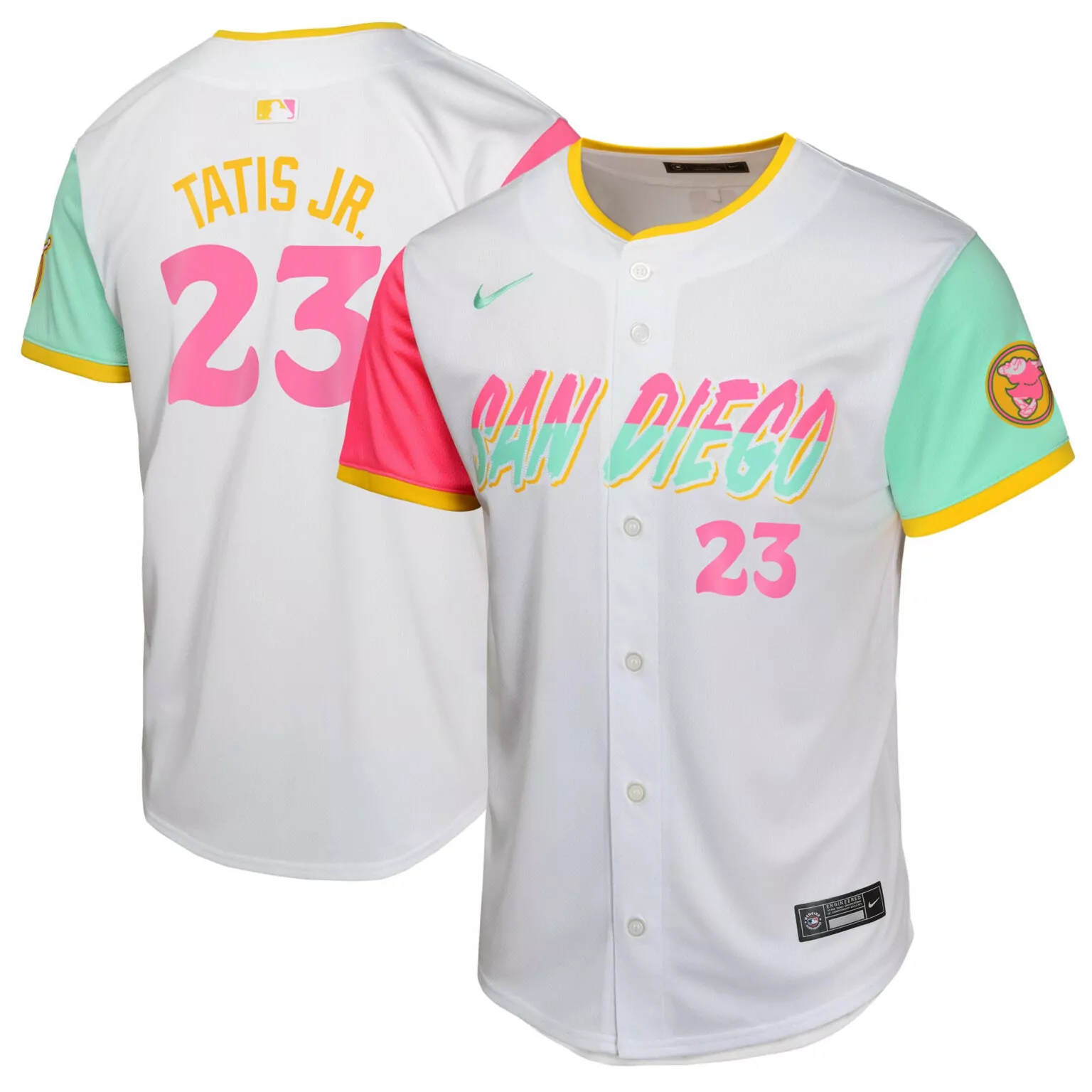 Customizable Fernando tatis jr san diego padres youth city connect player jersey white 3069