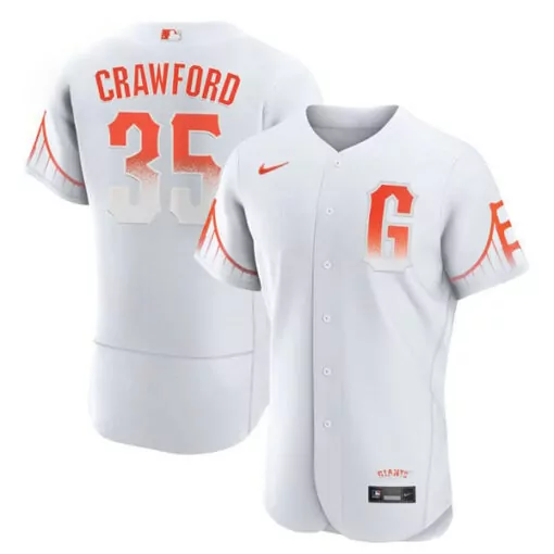 Personalized Flex white brandon crawford san francisco giants gold city connect jersey all stitched 6814