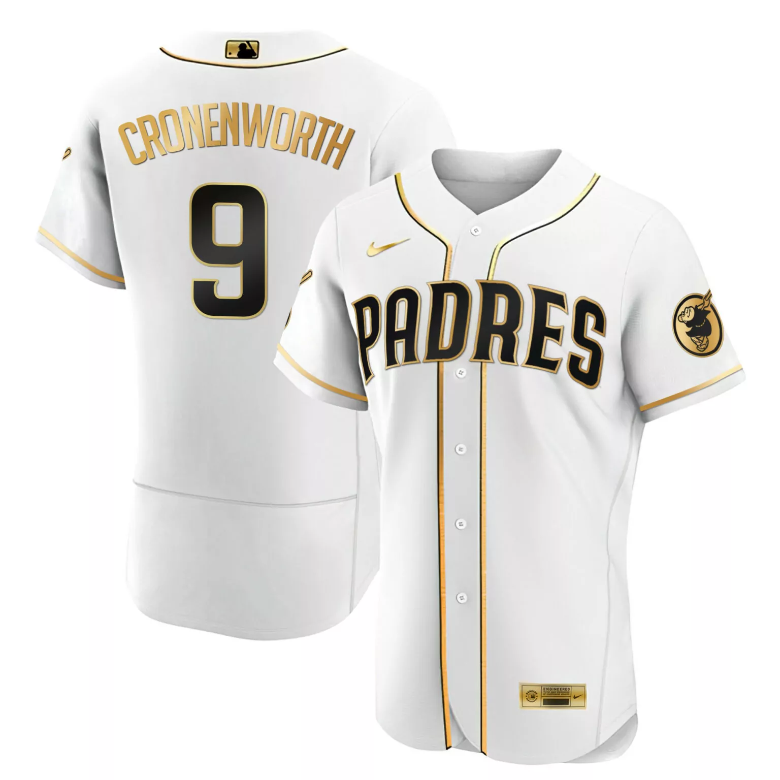 Custom Flex white gold jake cronenworth san diego padres black gold jersey all stitched 9750