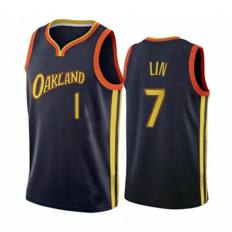 Personalized Golden state warriors jeremy lin 7 2020 nba new arrival black jersey 7977