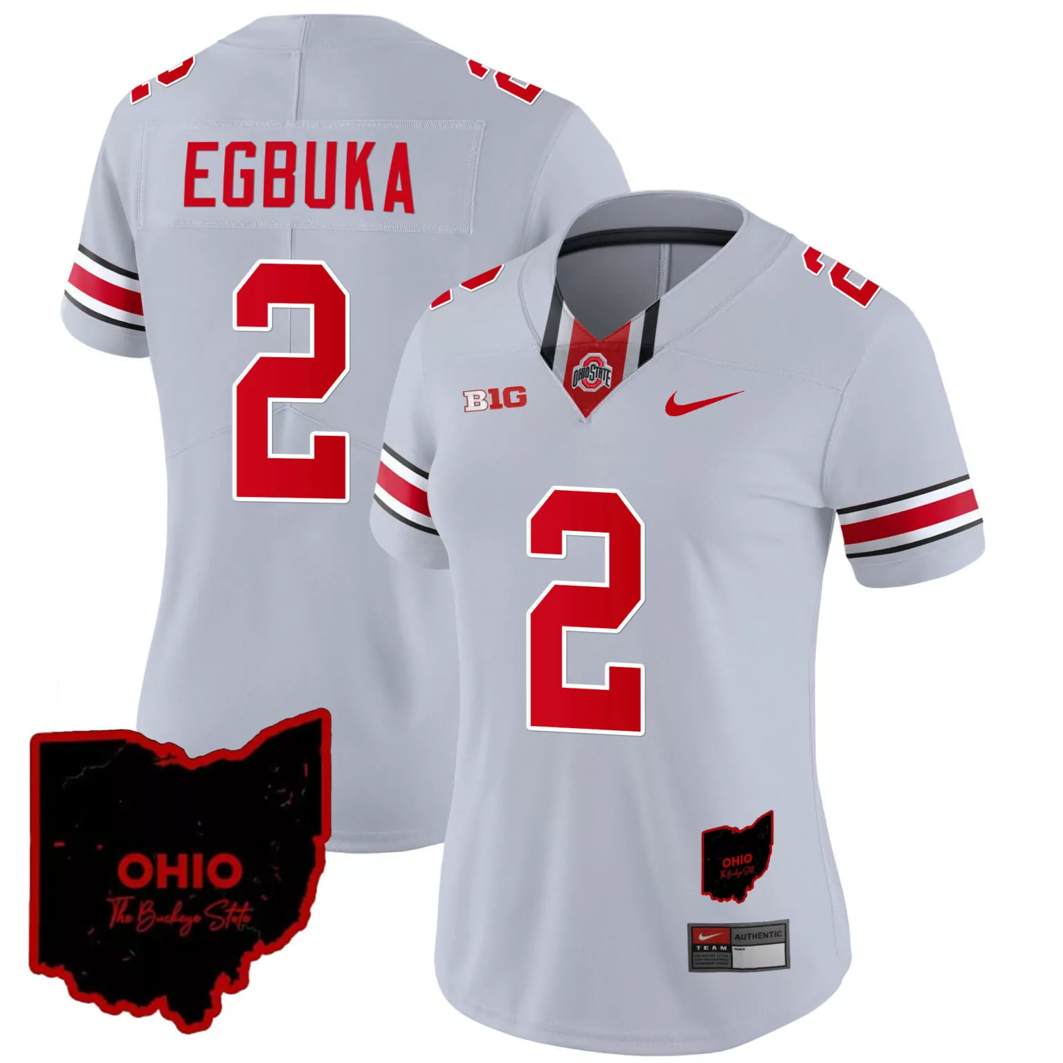 Personalized Gray emeka egbuka ohio state buckeyes 2023 jersey ohio patch all stitched 4976