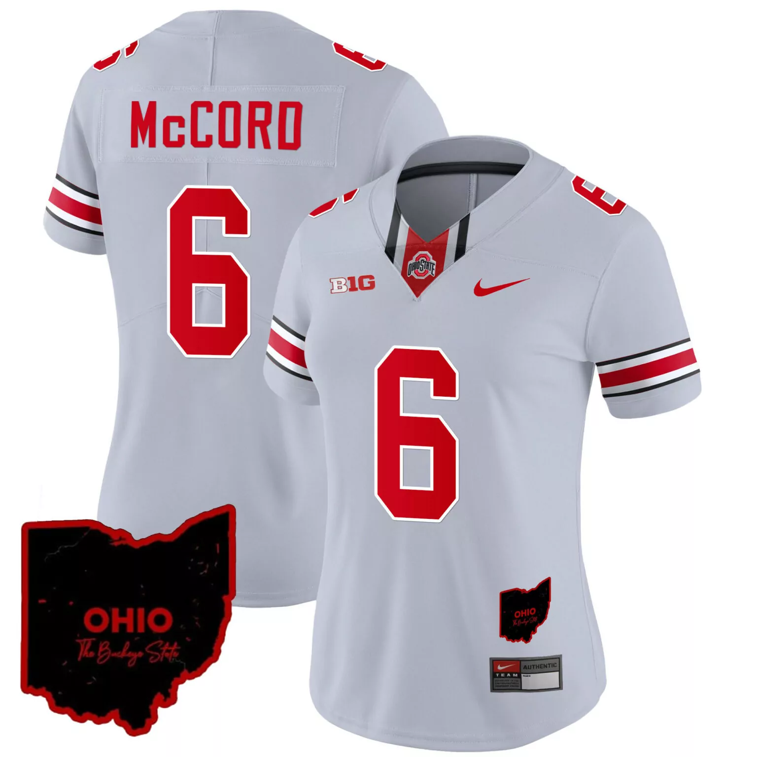 Custom Gray kyle mccord ohio state buckeyes 2023 jersey ohio patch all stitched 6316