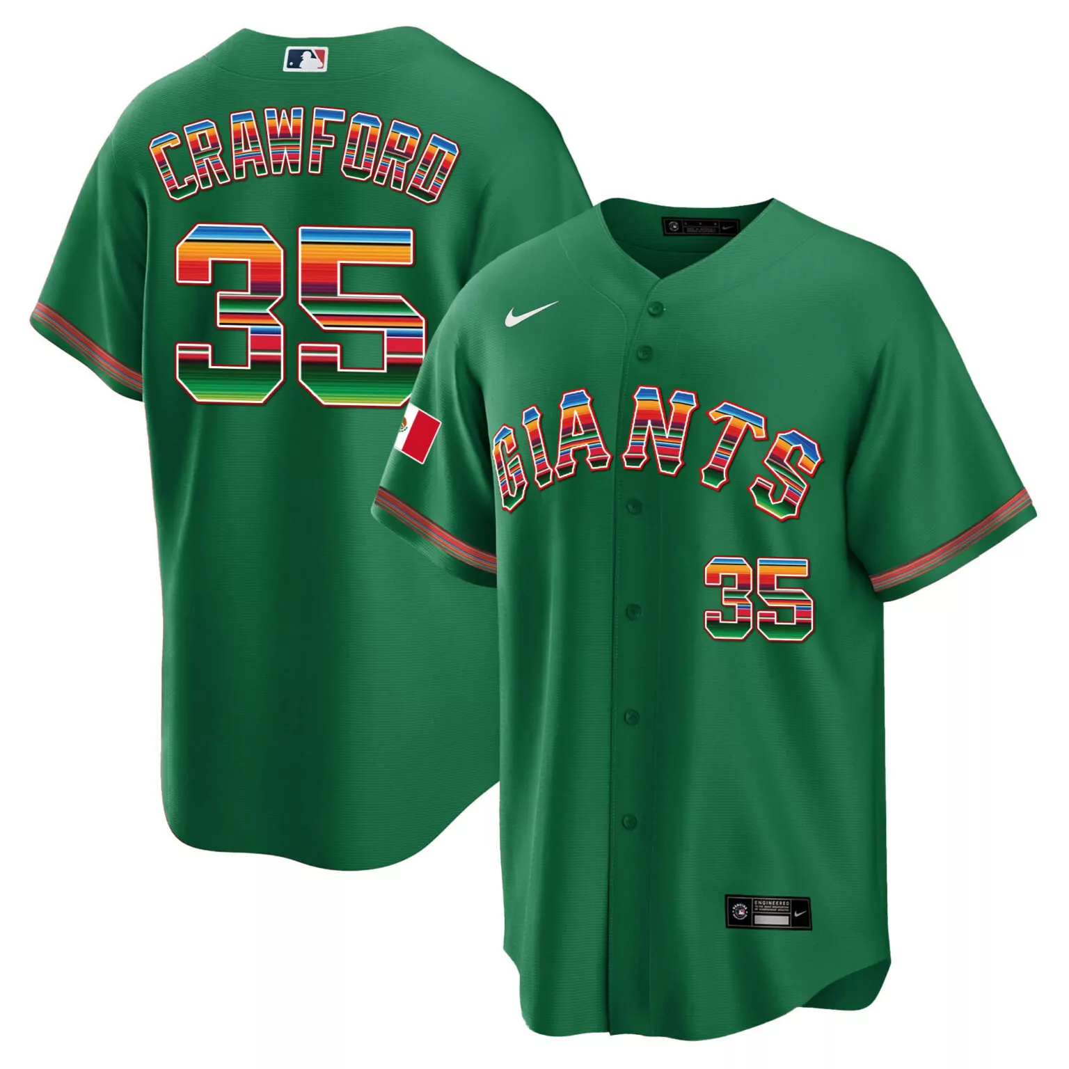 Personalized Green brandon crawford san francisco giants mexico limited jersey all stitched 7795