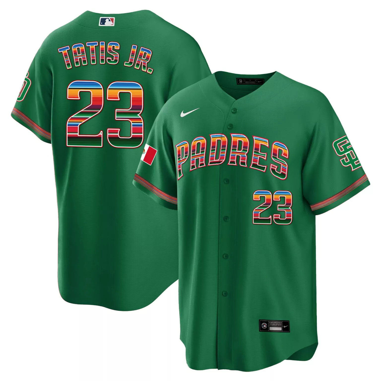 Personalized Green fernando tatis jr san diego padres mexico jersey all stitched 3782