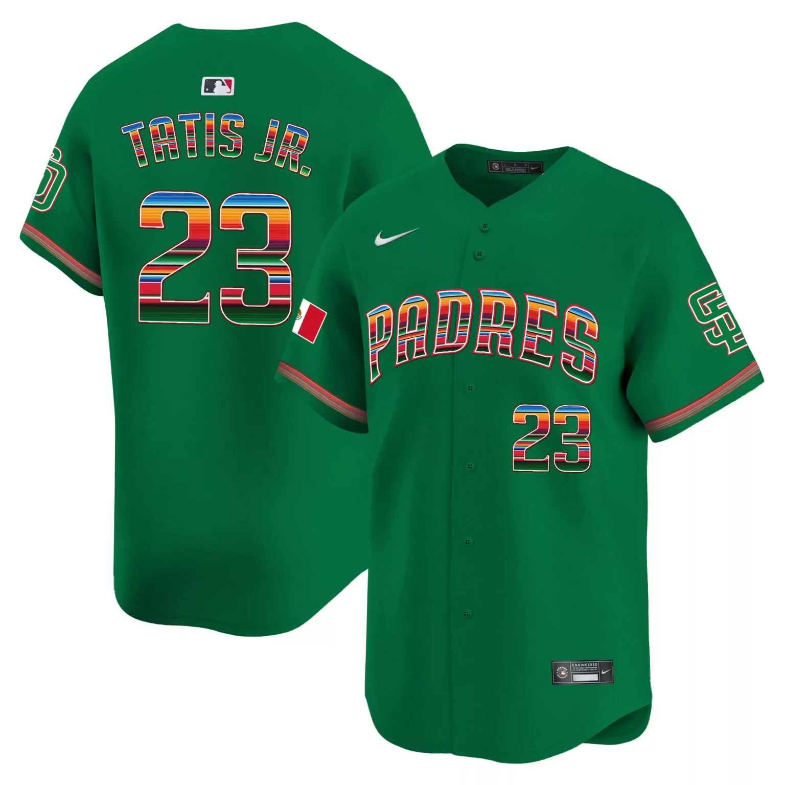 Personalized Green fernando tatis jr san diego padres mexico jersey all stitched 3782