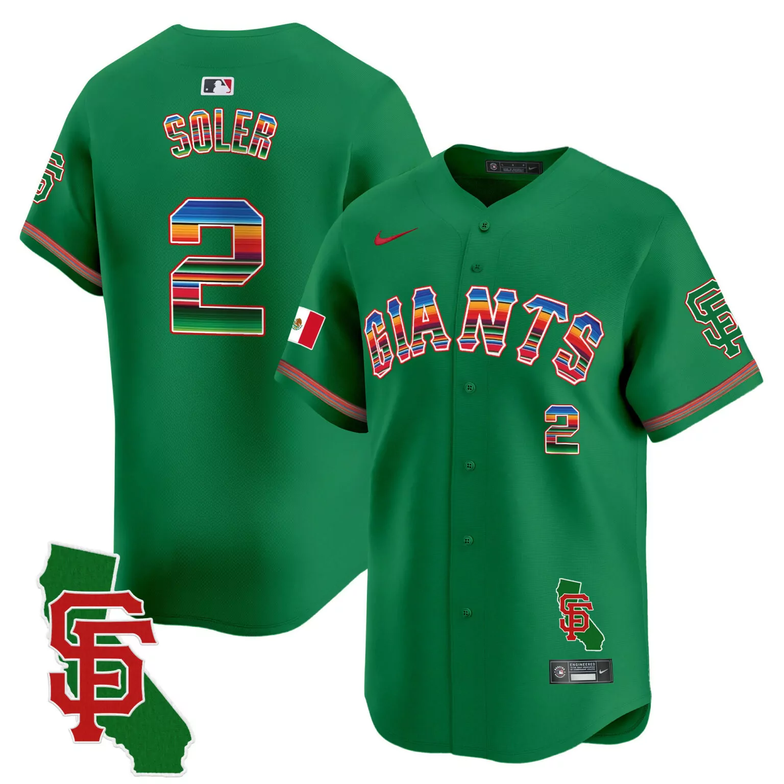 Custom Black jorge soler san francisco giants mexico california patch jersey all stitched 3122