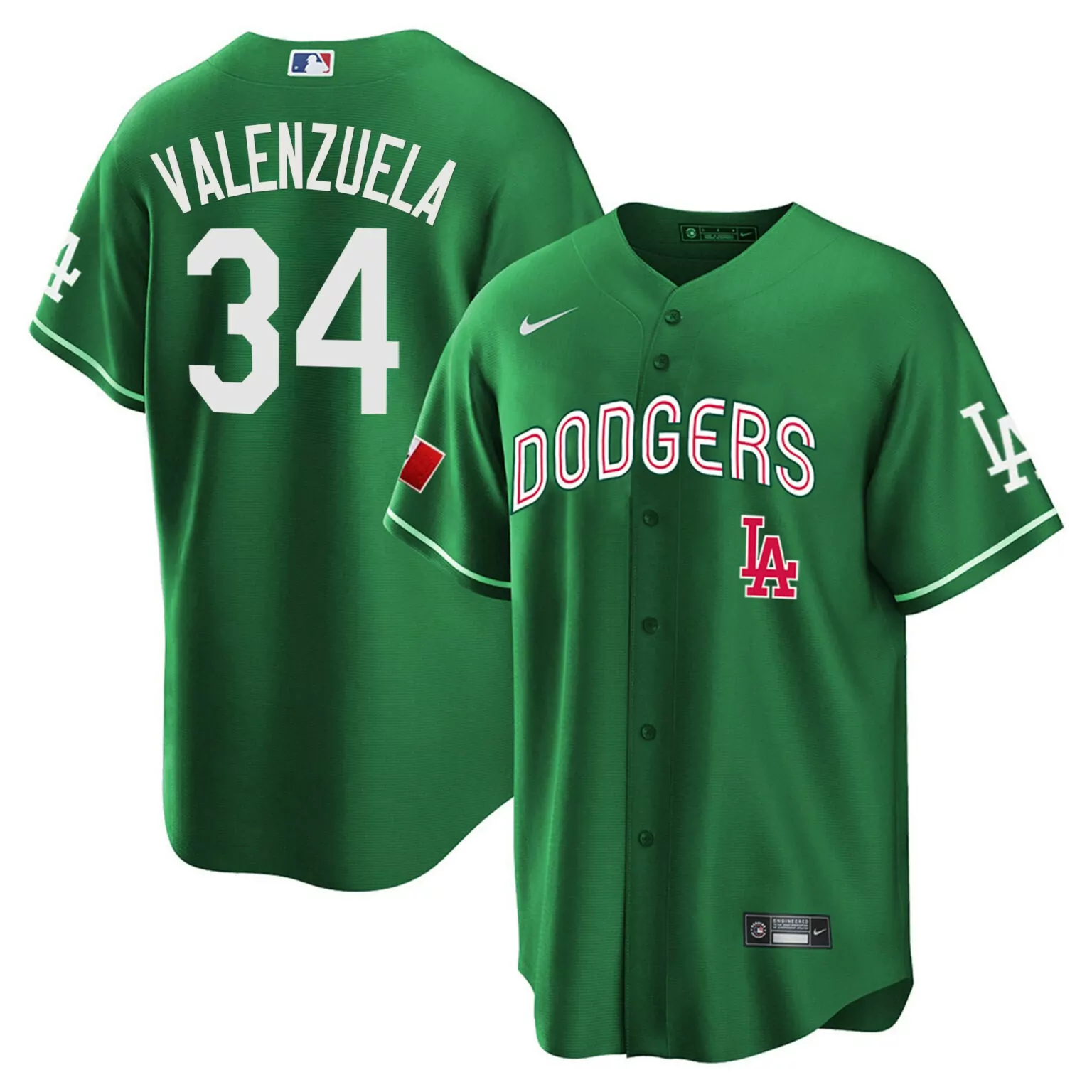 Customizable Green los angeles dodgers fernando valenzuela los angeles dodgers mexico world series patch jersey all stitched 7278