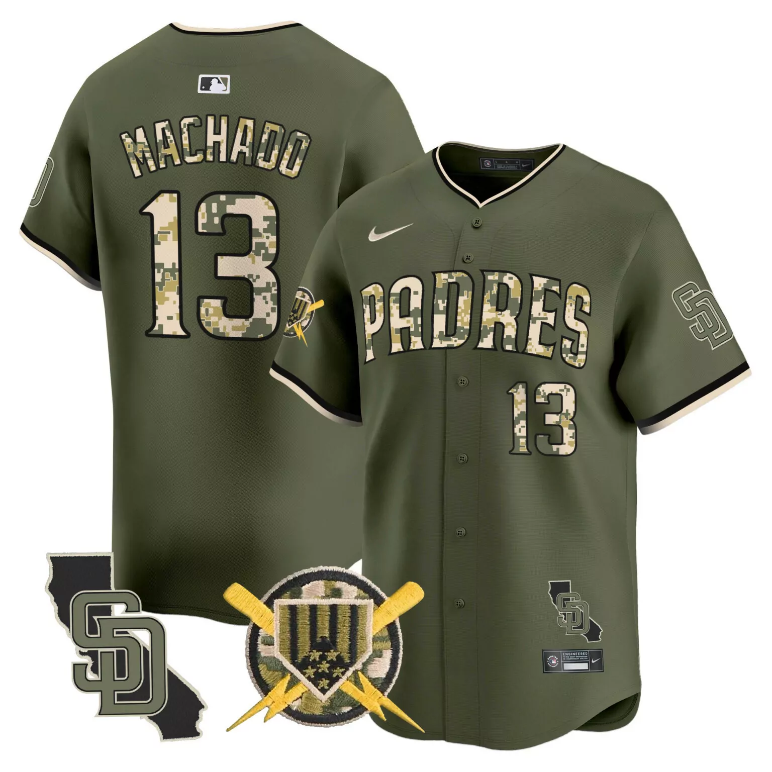 Personalized Green manny machado san diego padres armed forces day jersey all stitched 2427