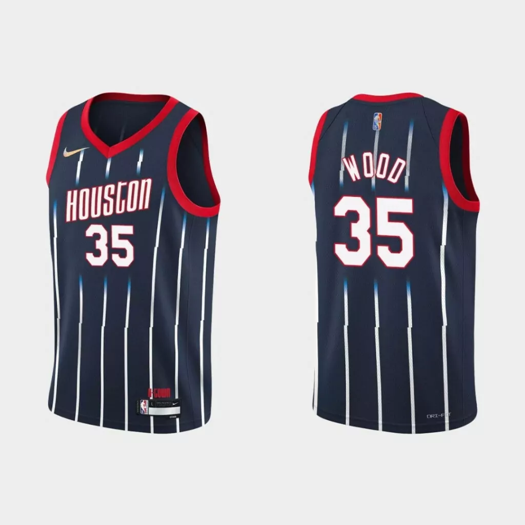 Customizable Houston rockets christian wood 35 nba basketball city navy jersey rockets fans 6370