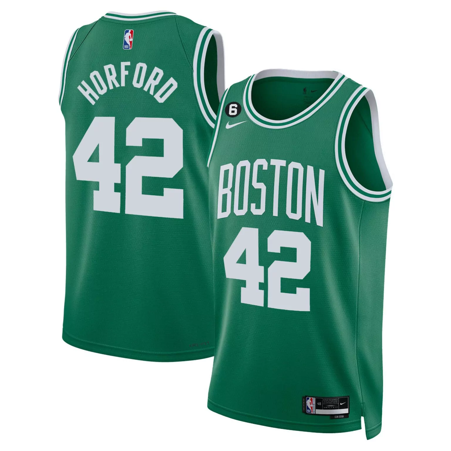 Custom Icon al horford boston celtics bill russell patch collection jersey all stitched 8709