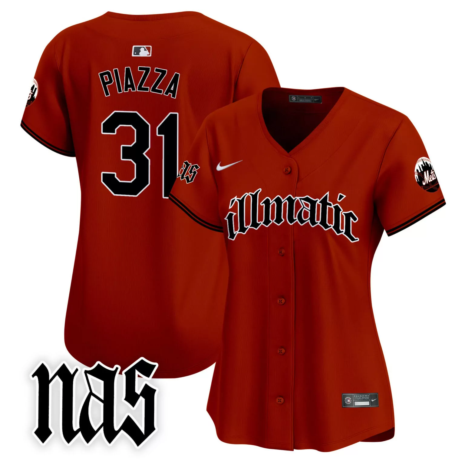 Personalized Illmatic mike piazza new york mets nas illmatic jersey all stitched 9339