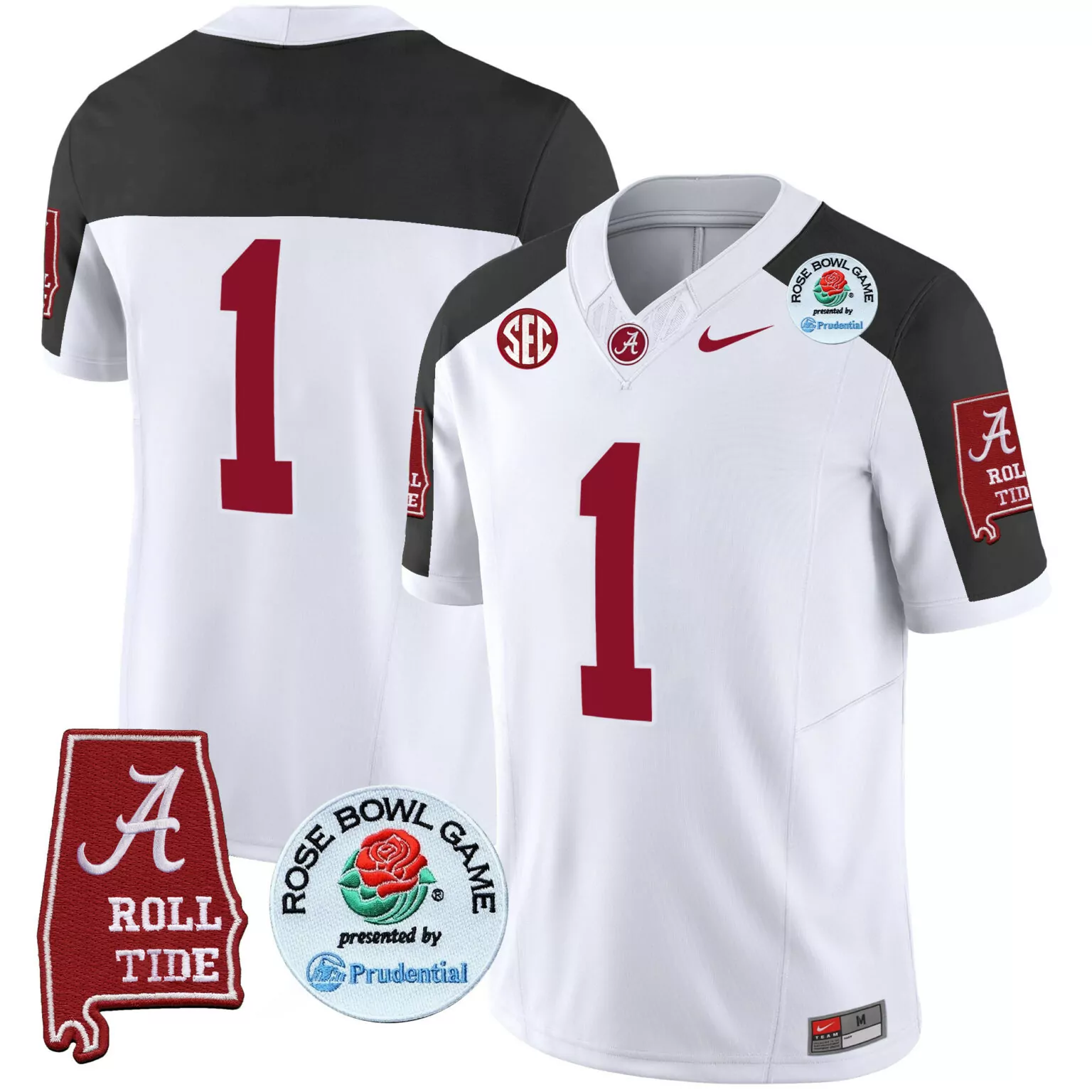 Personalized Inverted 1 team alabama crimson tide rose bowl patch jersey all stitched 9263