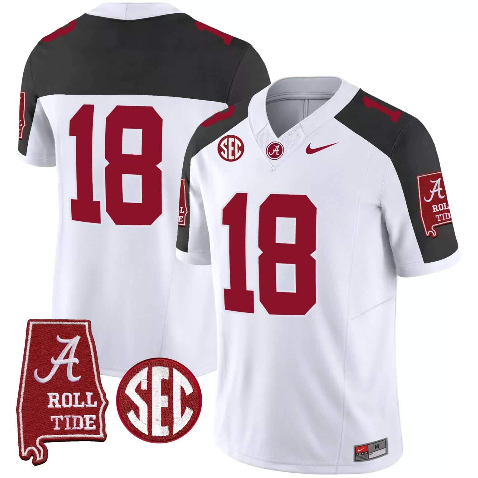 Custom Inverted 18 champs alabama crimson tide jersey v5 alabama map all stitched 9260