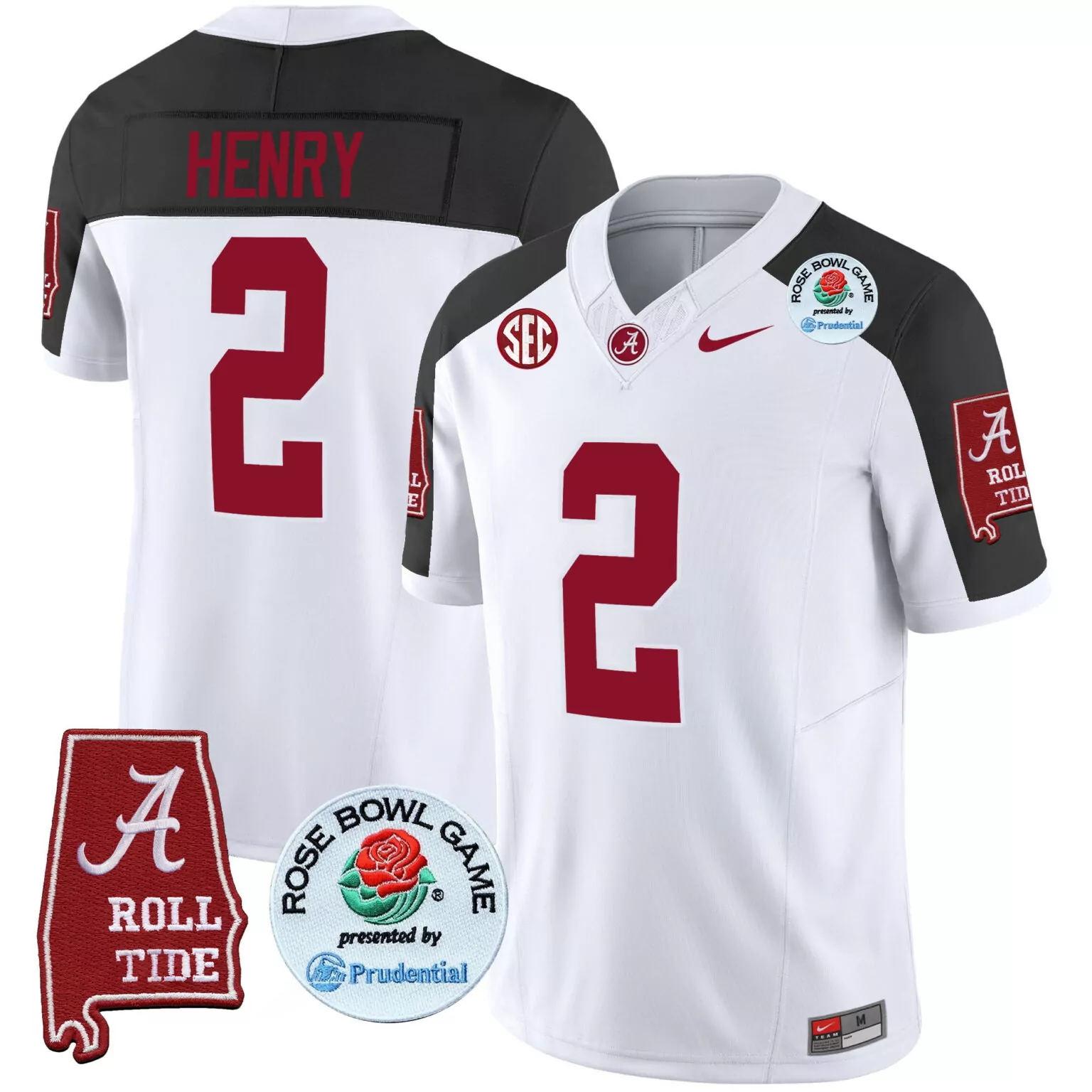 Customizable Inverted derrick henry alabama crimson tide rose bowl patch jersey all stitched 8785