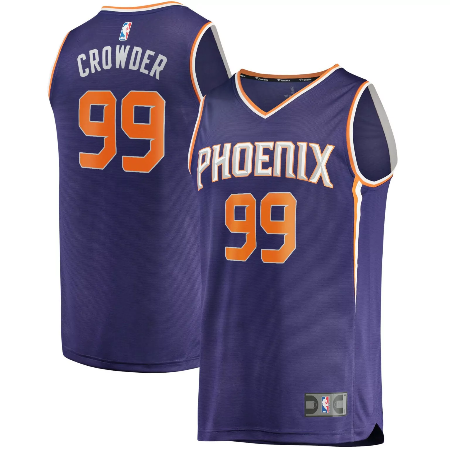 Personalized Jae crowder phoenix suns 202122 fast break jersey icon edition purple nba 2683
