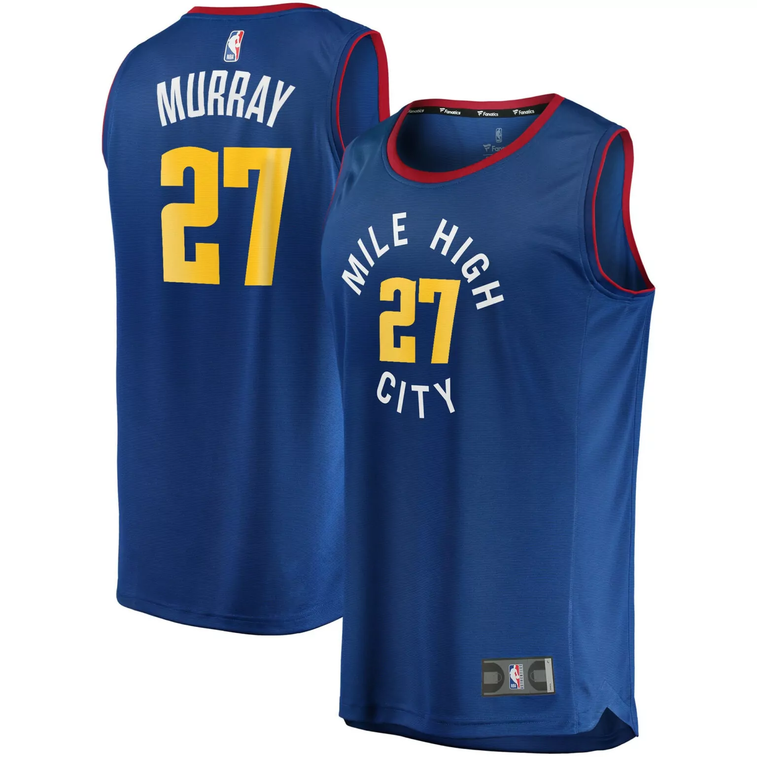 Customizable Jamal murray denver nuggets fast break player jersey statement edition blue nba 9180