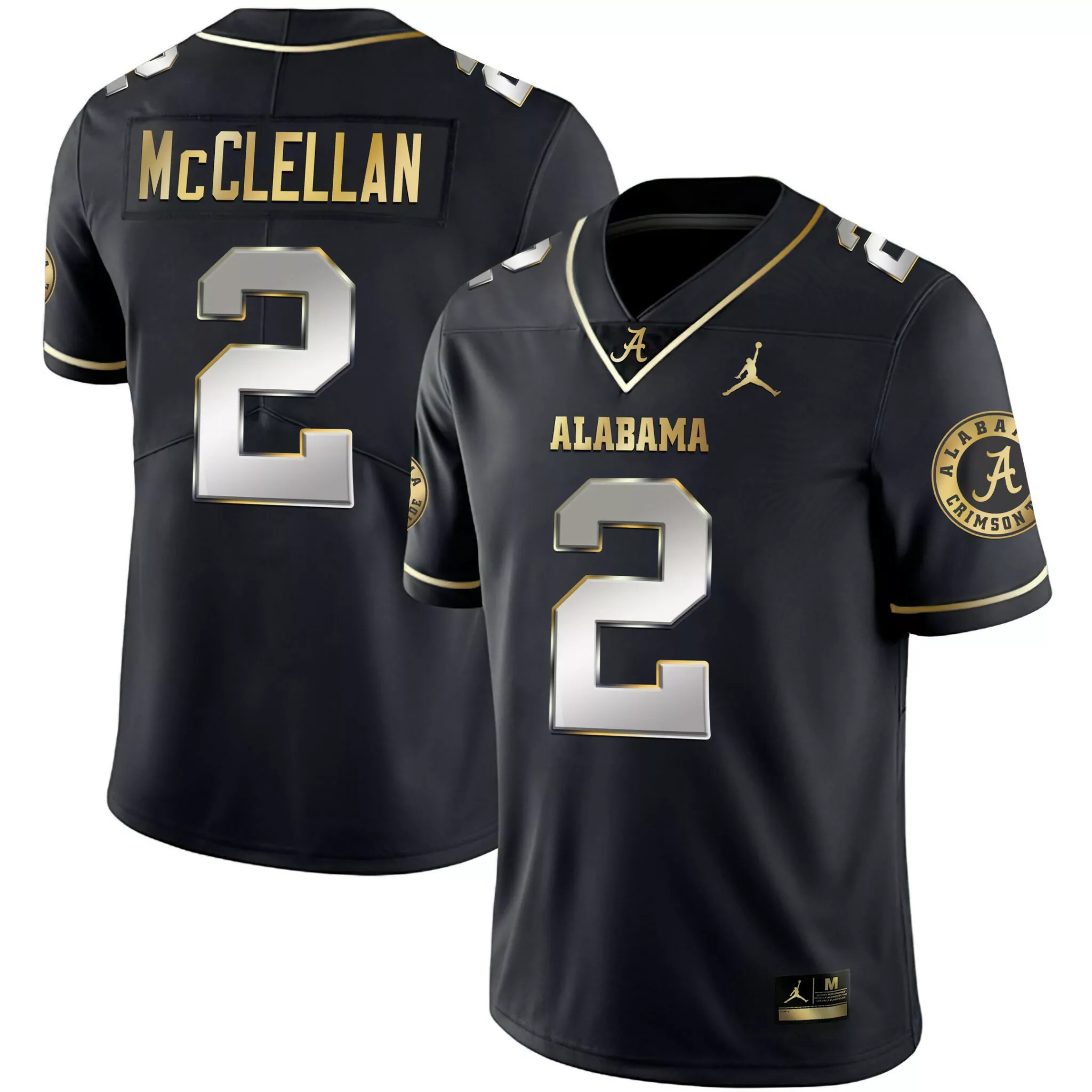 Personalized Jase mcclellan alabama crimson tide black gold jersey all stitched 9491