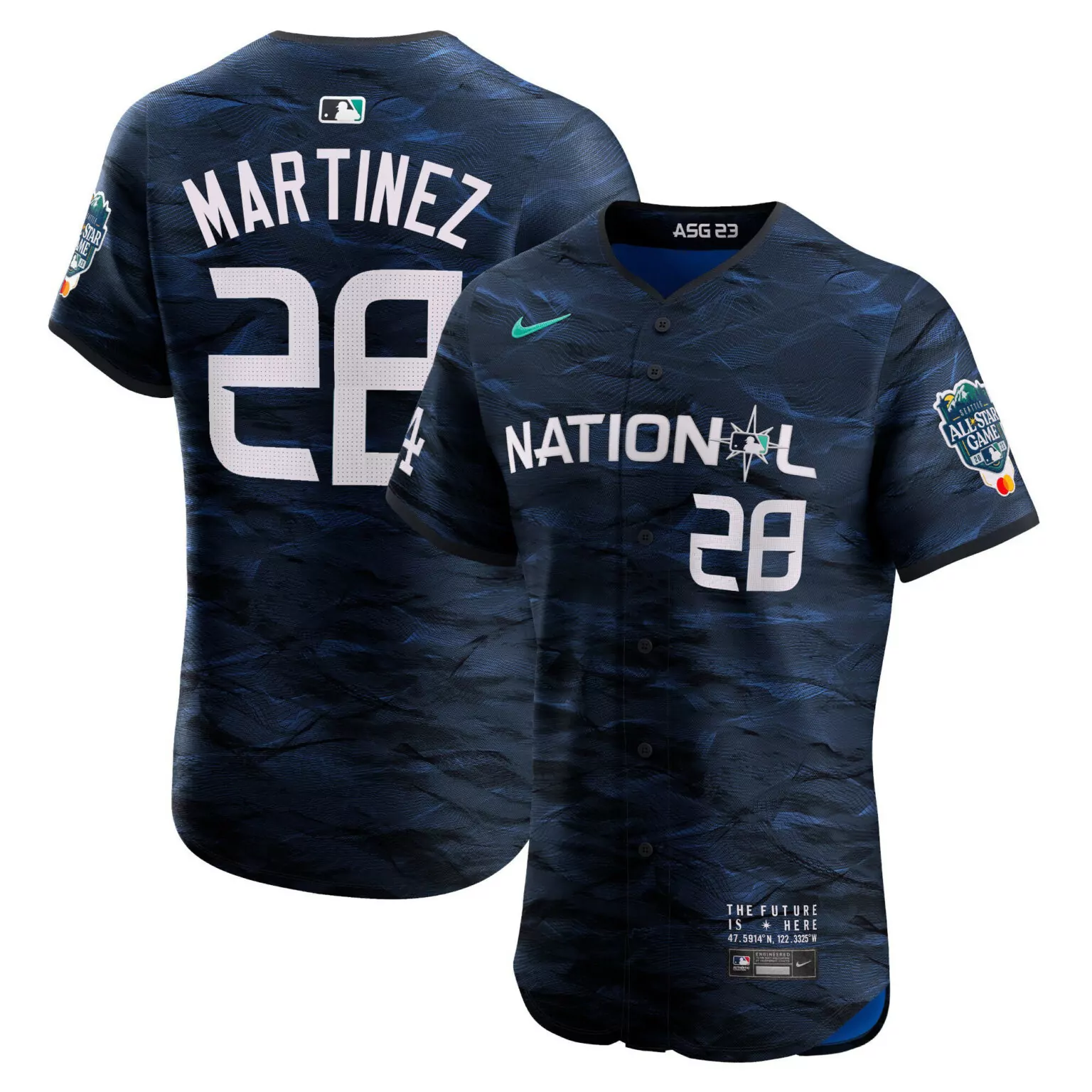 Custom Jd martinez atlanta braves player national league 2023 all star game royal jersey all stitched 1277