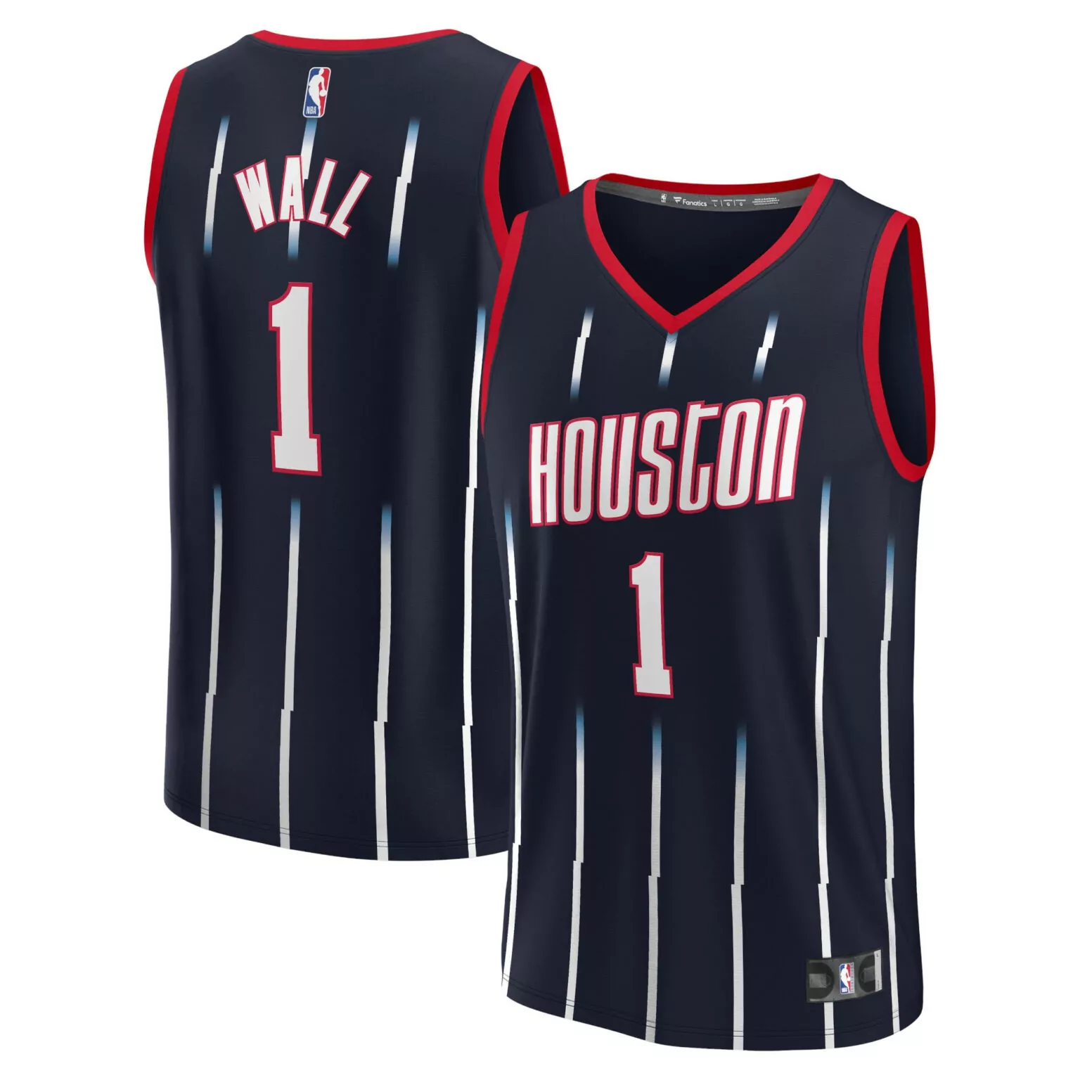 Custom John wall houston rockets 202122 fast break jersey city edition navy nba 8649
