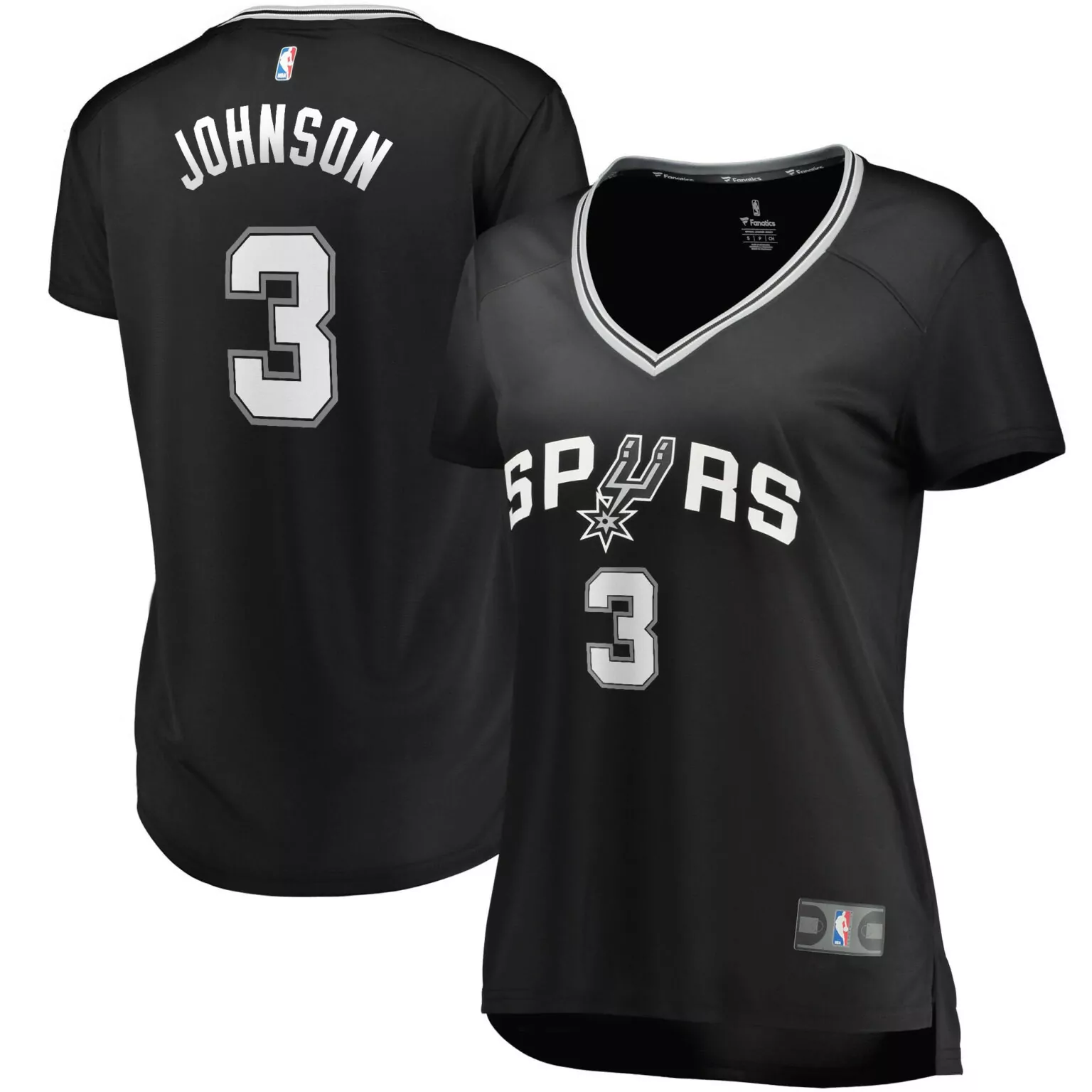 Customizable Keldon johnson san antonio spurs fast break jersey black icon edition nba 8543