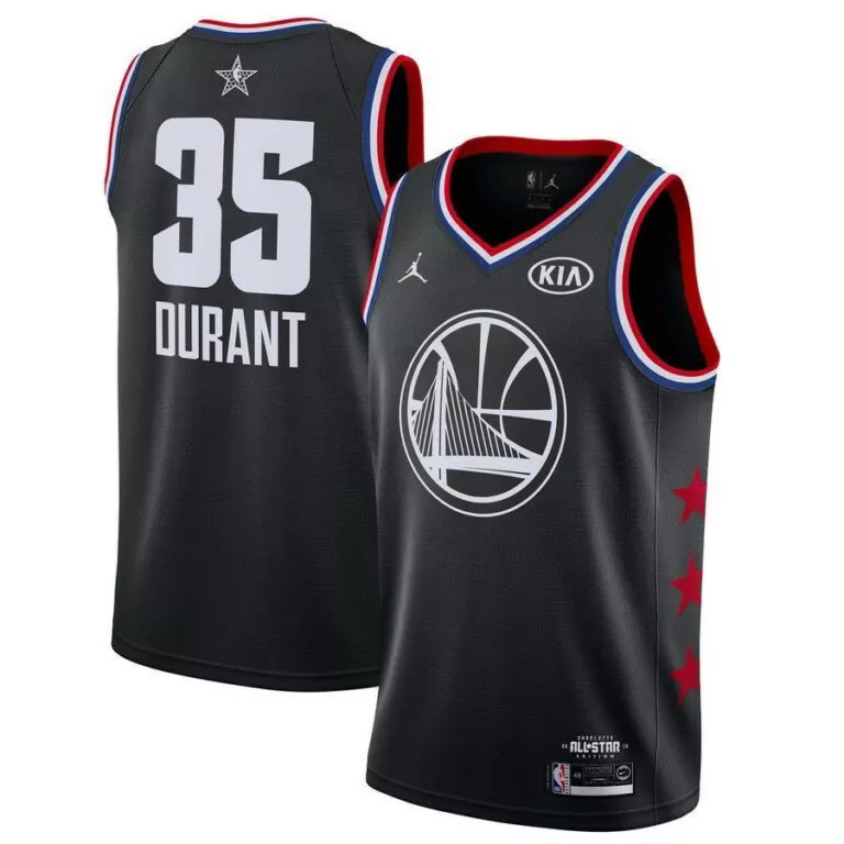 Custom Kevin durant golden state warriors jordan 2019 nba allstar game finished jersey black 2019 4547