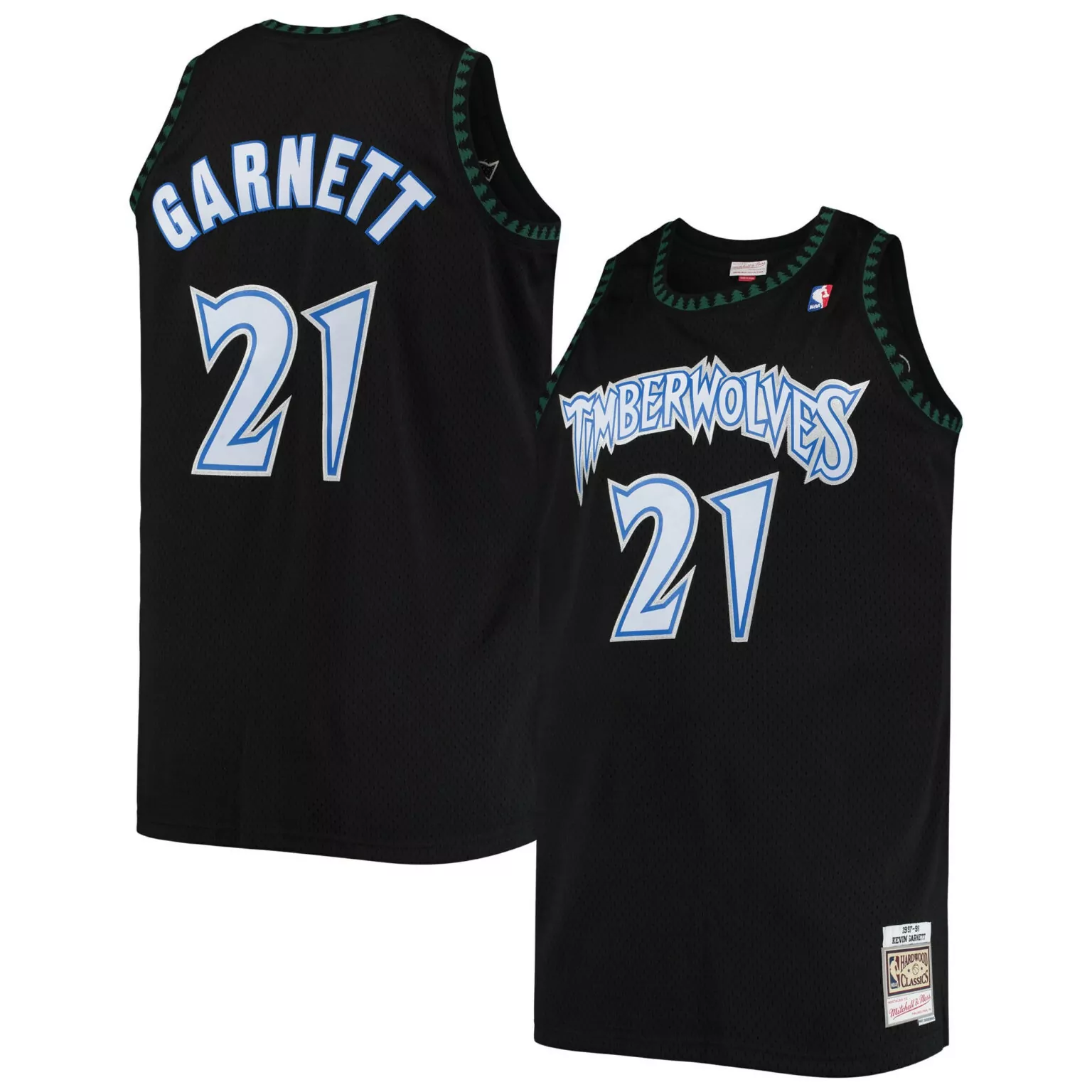 Personalized Kevin garnett minnesota timberwolves big tall hardwood classics jersey black nba 7599