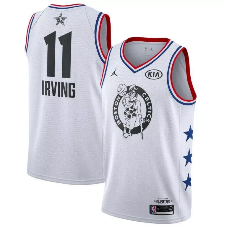 Customizable Kyrie irving boston celtics jordan 2019 nba allstar game finished jersey white 2019 4473