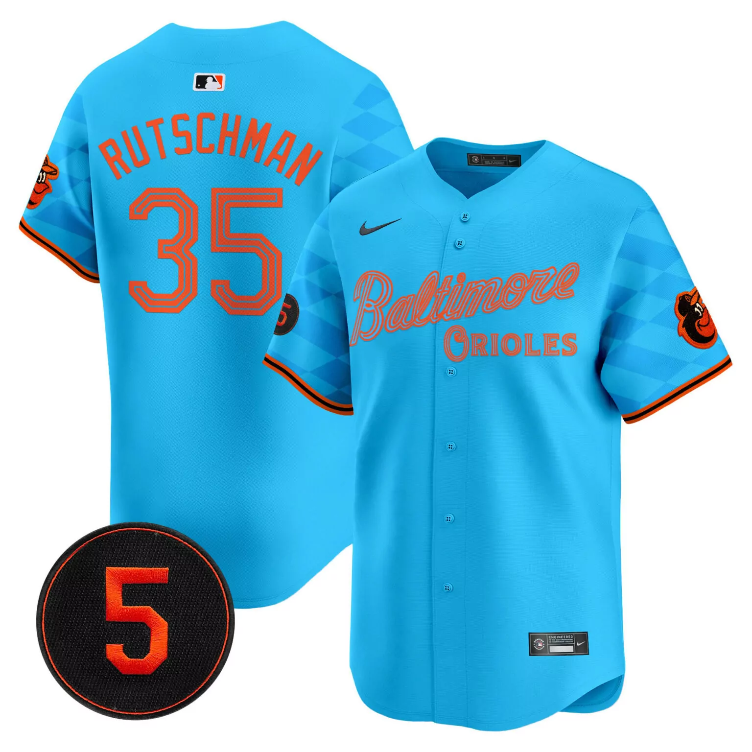 Customizable Light blue adley rutschman baltimore orioles city light jersey all stitched 4597