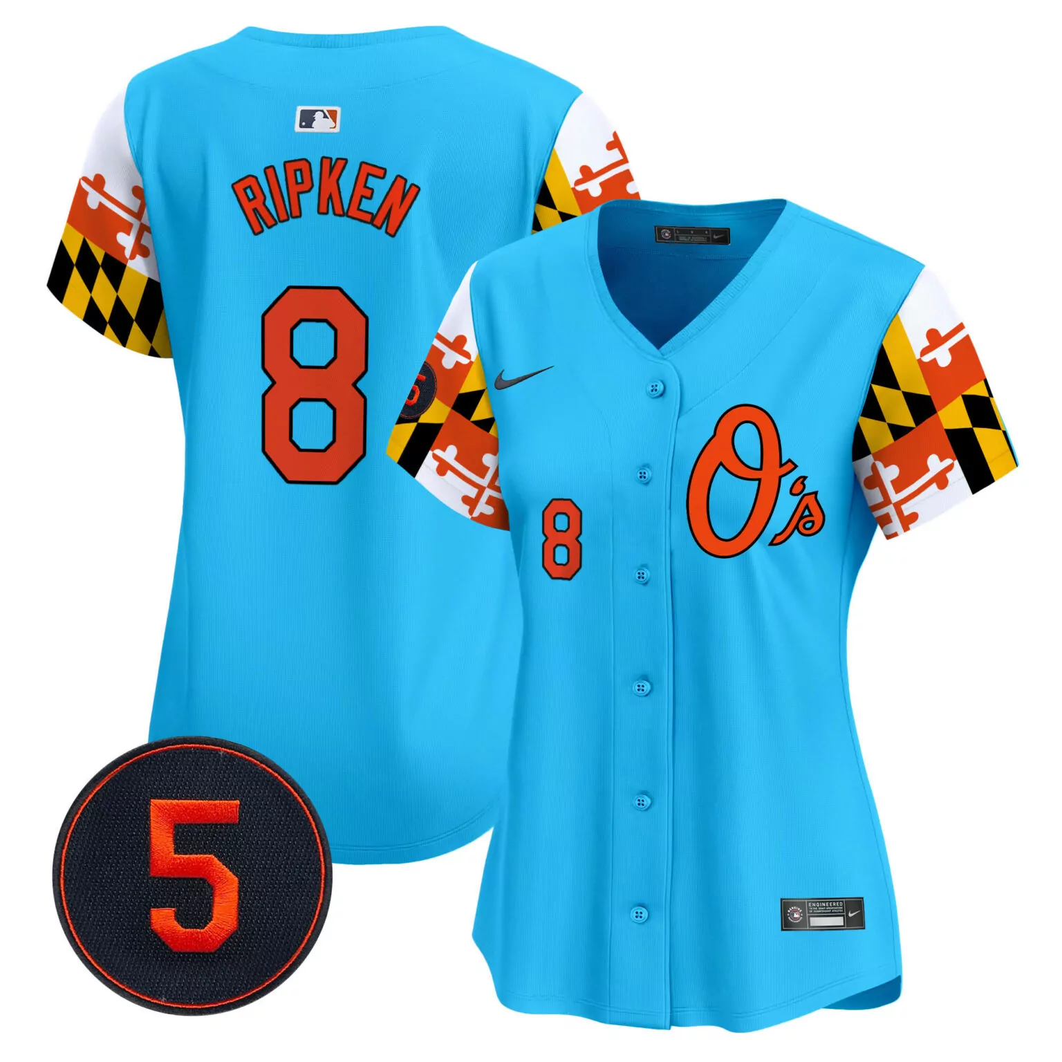 Customizable Light blue cal ripken baltimore orioles robinson patch jersey v5 all stitched 8181