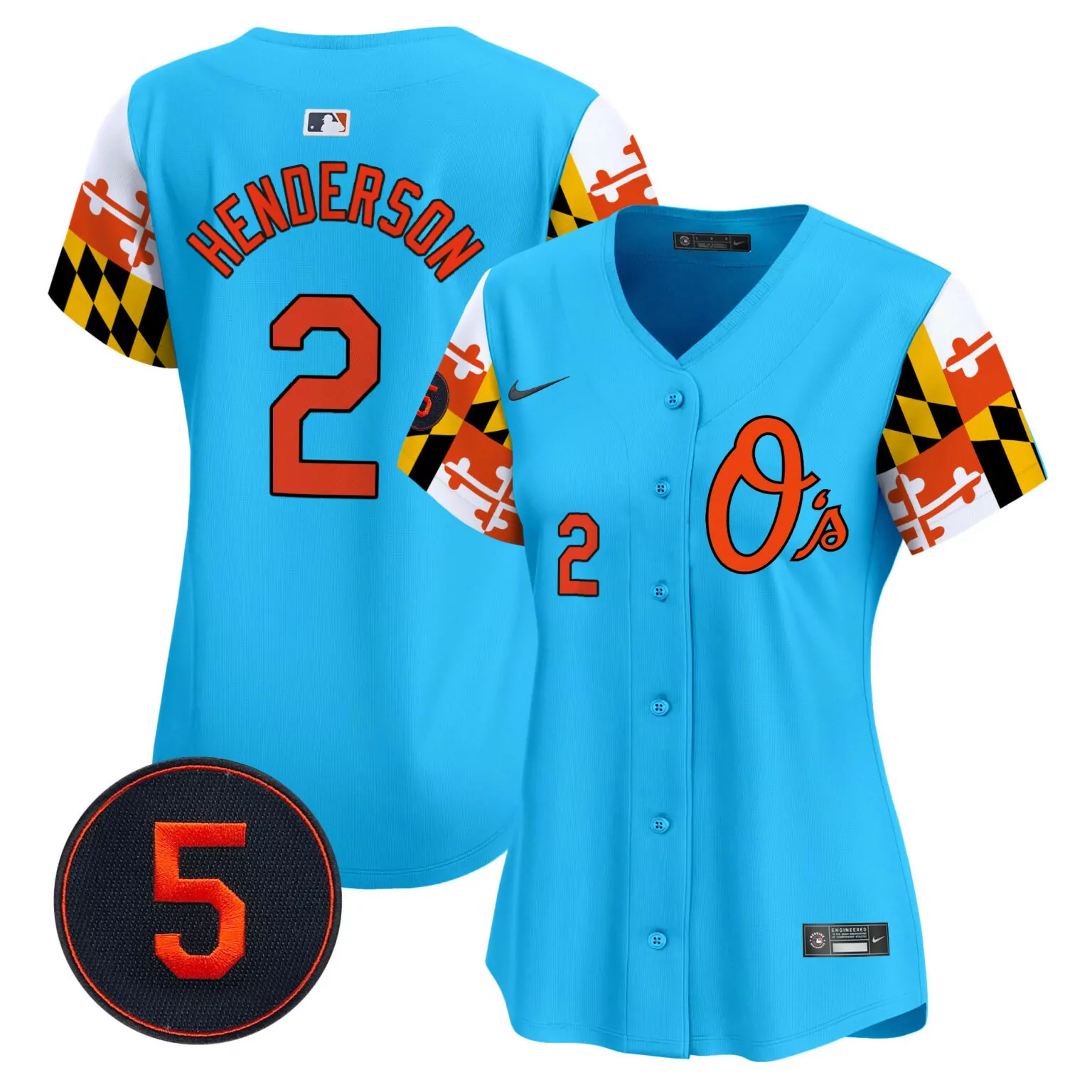 Custom Light blue gunnar henderson baltimore orioles robinson patch jersey v5 all stitched 9523