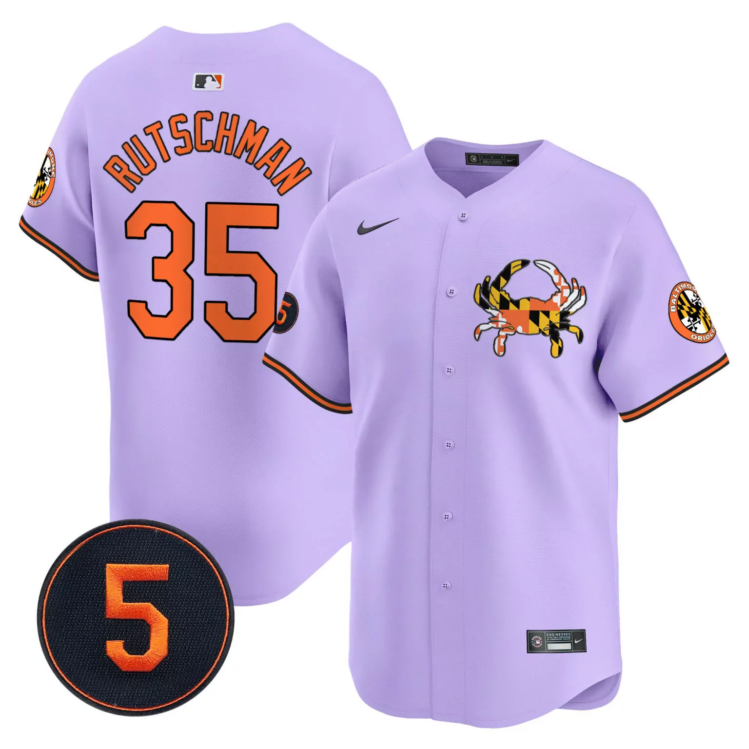 Customizable Light purple adley rutschman unisex baltimore orioles robinson patch jersey v3 all stitched 6656