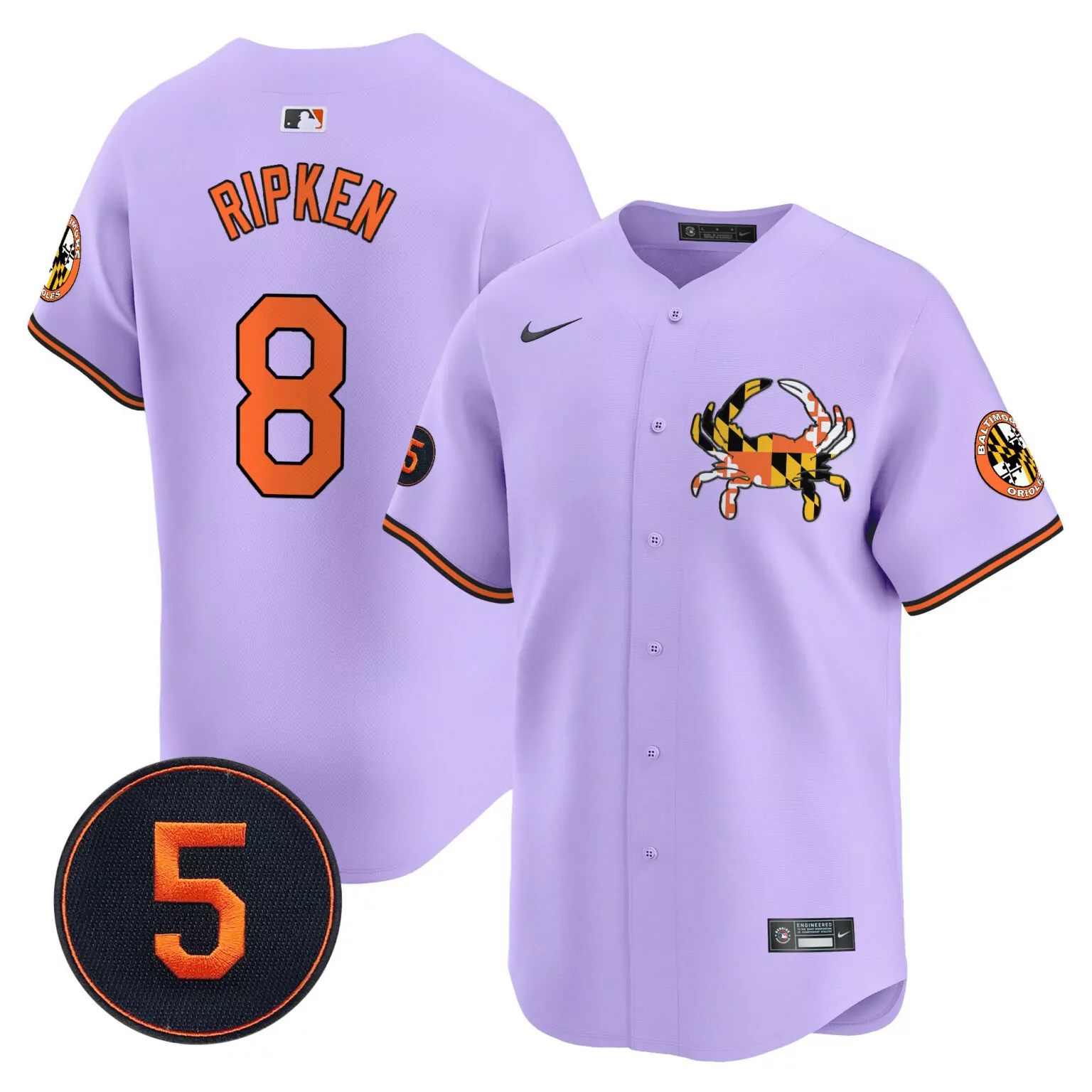 Customizable Light purple cal ripken unisex baltimore orioles robinson patch jersey v3 all stitched 2018