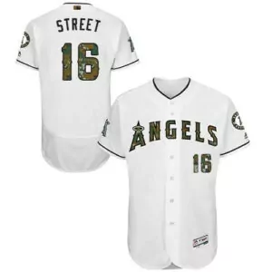 Personalized Los angeles angels 16 huston street white flexbase collection 2016 memorial day stitched jersey 4763