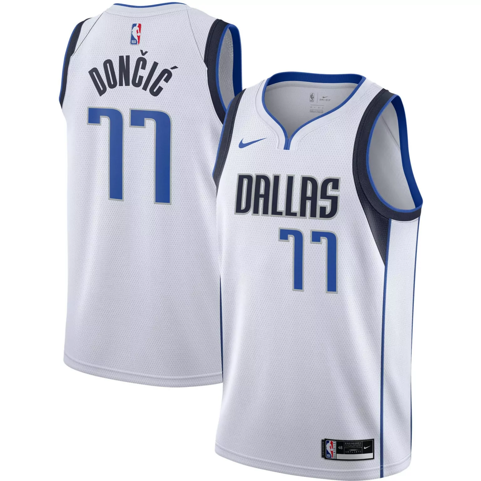 Personalized Luka doncic dallas mavericks 202021 jersey white association edition nba 7114