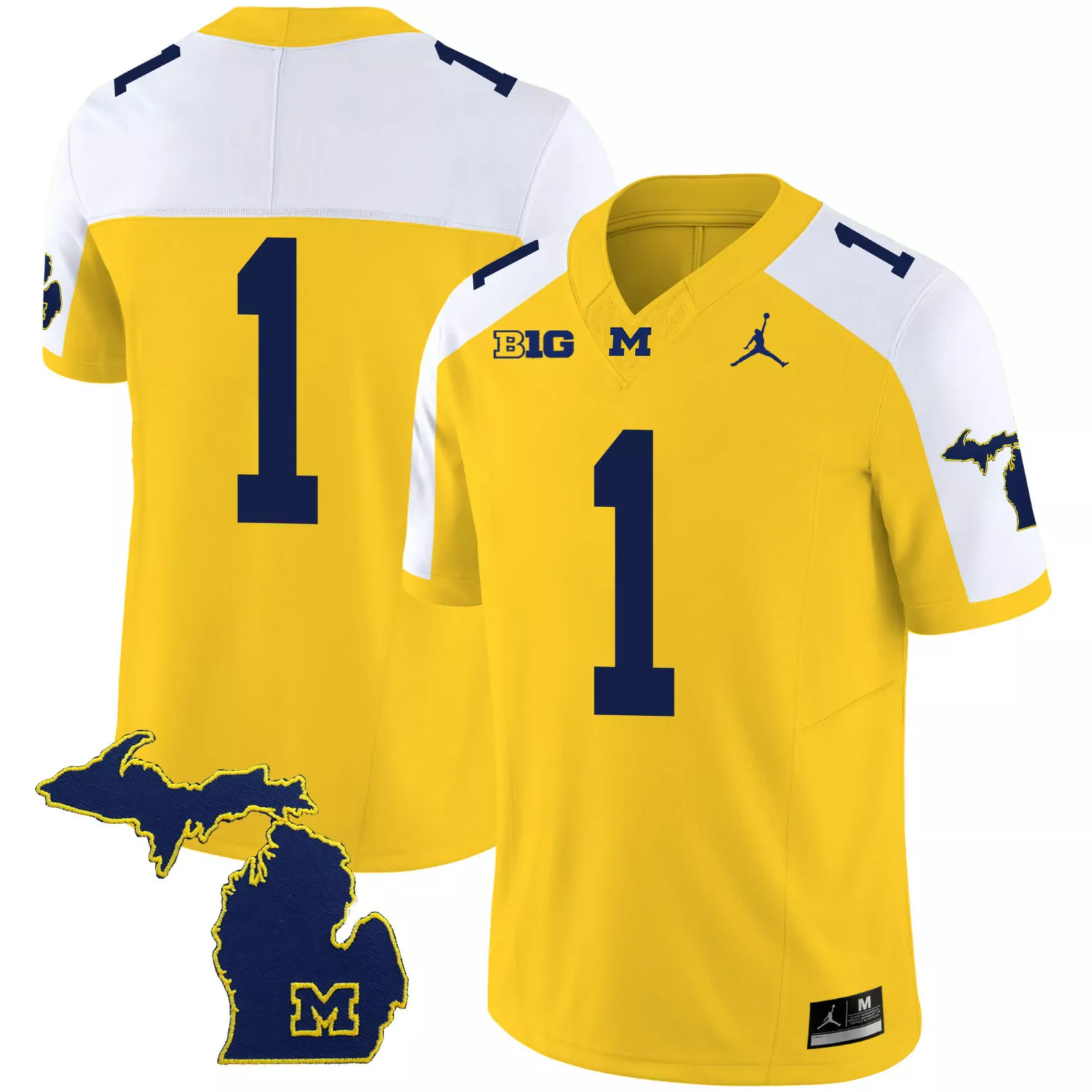 Customizable Maize alternate 1 team michigan wolverines 2023 special jersey v2 all stitched 6941