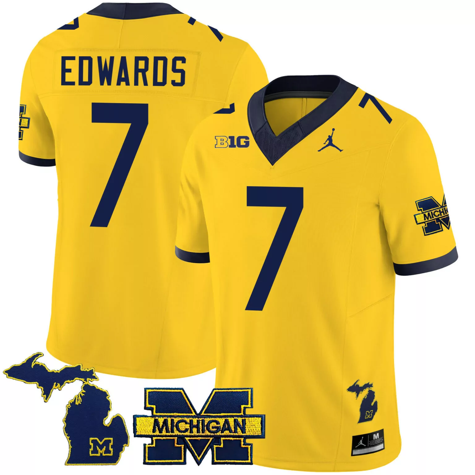 Custom Maize donovan edwards michigan wolverines 2023 special jersey all stitched 6970