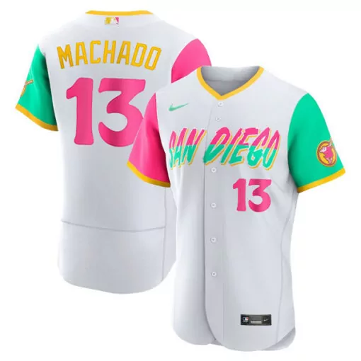 Custom Green manny machado san diego padres california map jersey all stitched 1967