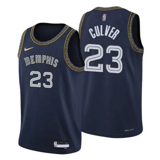 Customizable Memphis grizzlies jarrett culver 23 nba basketball team city navy jersey memphis fans 9375