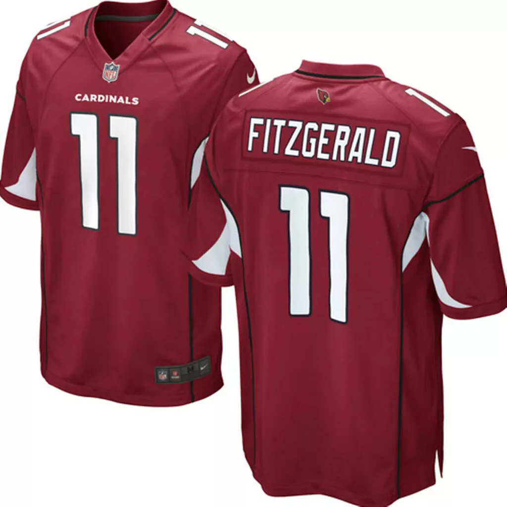 Custom Mens arizona cardinals 11 larry fitzgerald team color stitched jersey 4782