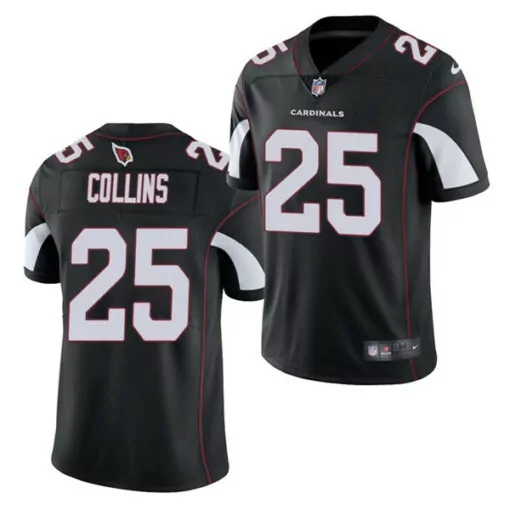 Customizable Mens arizona cardinals 25 zaven collins 2021 draft black vapor untouchable stitched jersey 7791