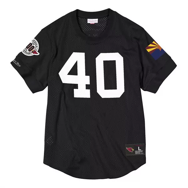 Customizable Mens arizona cardinals 40 pat tillman black 1996 mesh top stitched jersey 5643