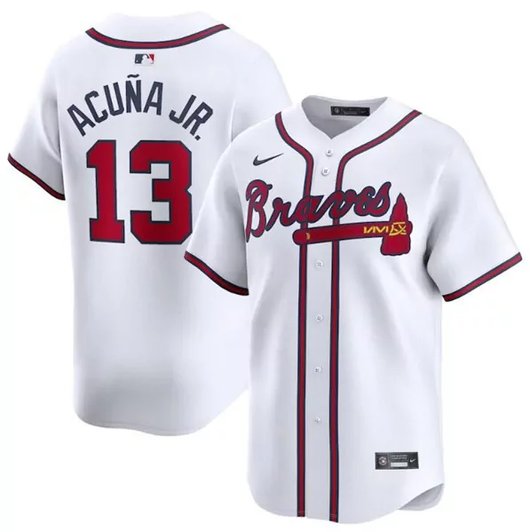 Customizable Mens atlanta atlanta braves 13 ronald acuna jr white 2024 home stitched jersey 7769