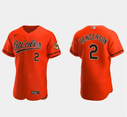 Customizable Mens baltimore orioles 2 gunnar henderson orange flex base stitched jersey 9330