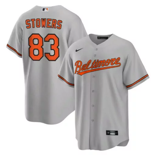 Customizable Mens baltimore orioles 83 kyle stowers gray cool base stitched jersey 7016