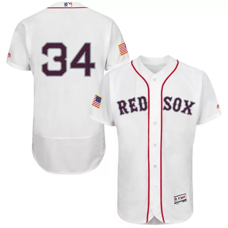 Customizable Mens boston red sox 34 david ortiz majestic white fashion stars stripes flex base player stitched jersey 9018