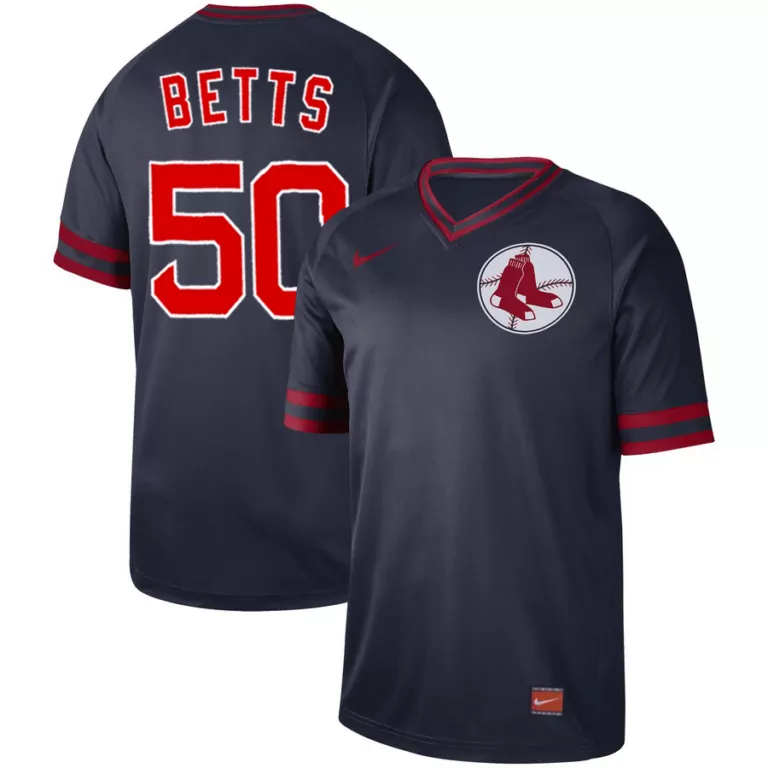 Personalized Mens boston red sox 50 mookie betts navy cooperstown collection legend stitched jersey 9812