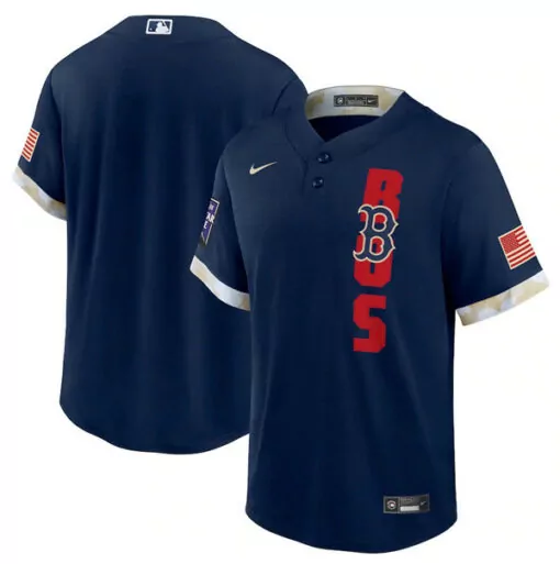 Customizable Mens boston red sox blank 2021 navy allstar cool base stitched jersey 3463
