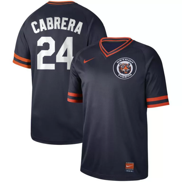 Personalized Mens detroit tigers 24 miguel cabrera navy cooperstown collection legend stitched jersey 1184